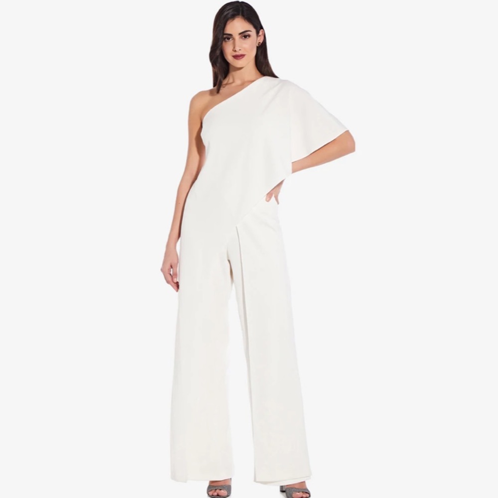 Adrianna Papell White Jumpsuit